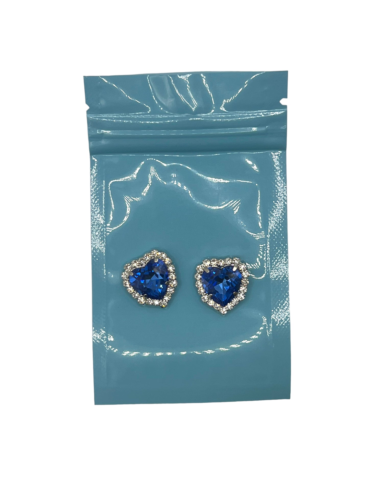 Blue Heart Rhinestones