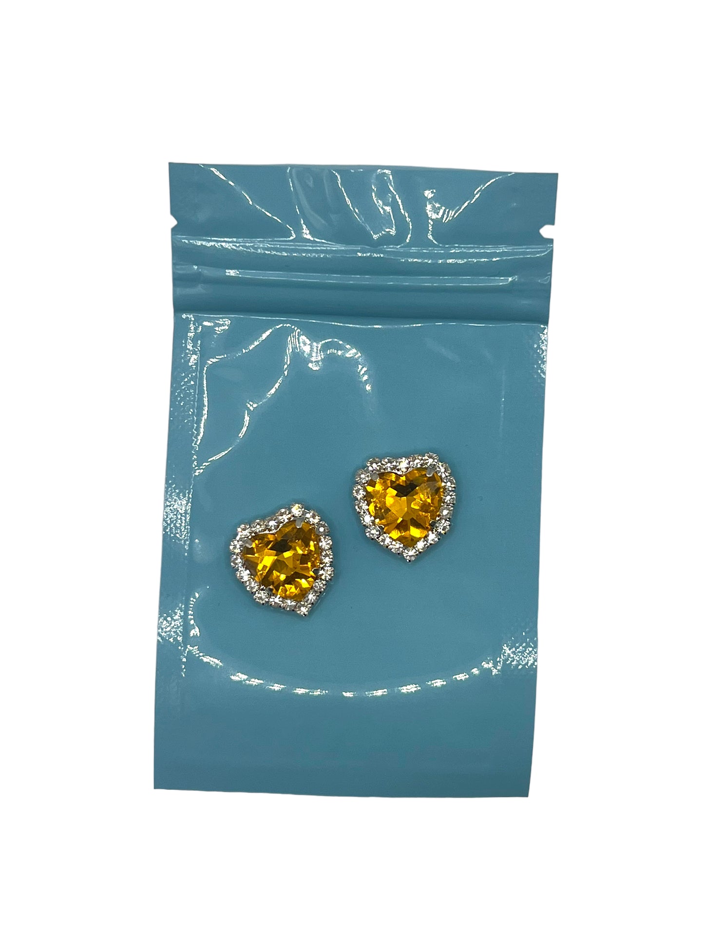 Yellow Heart Rhinestones