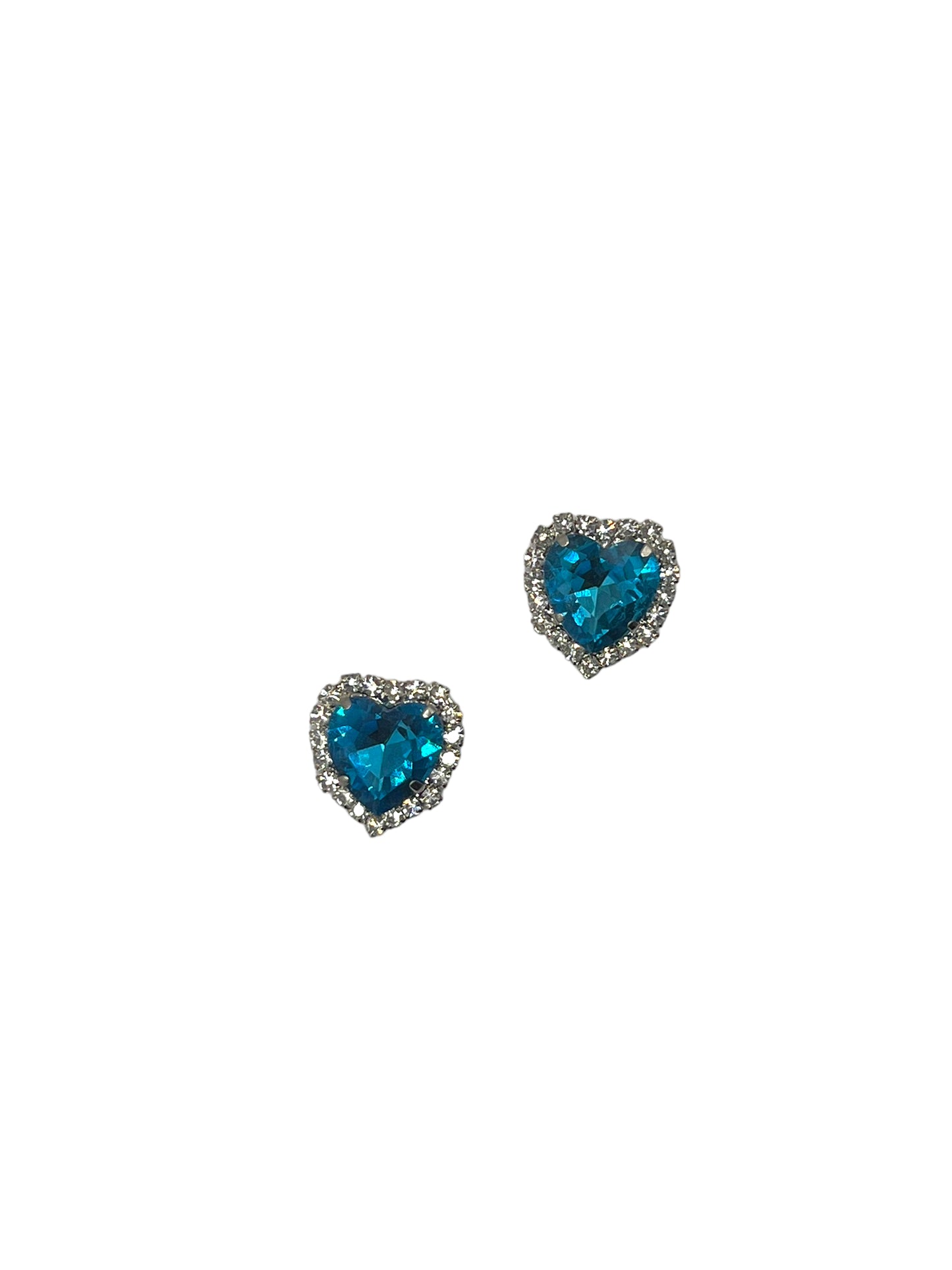 Baby Blue Heart Rhinestones