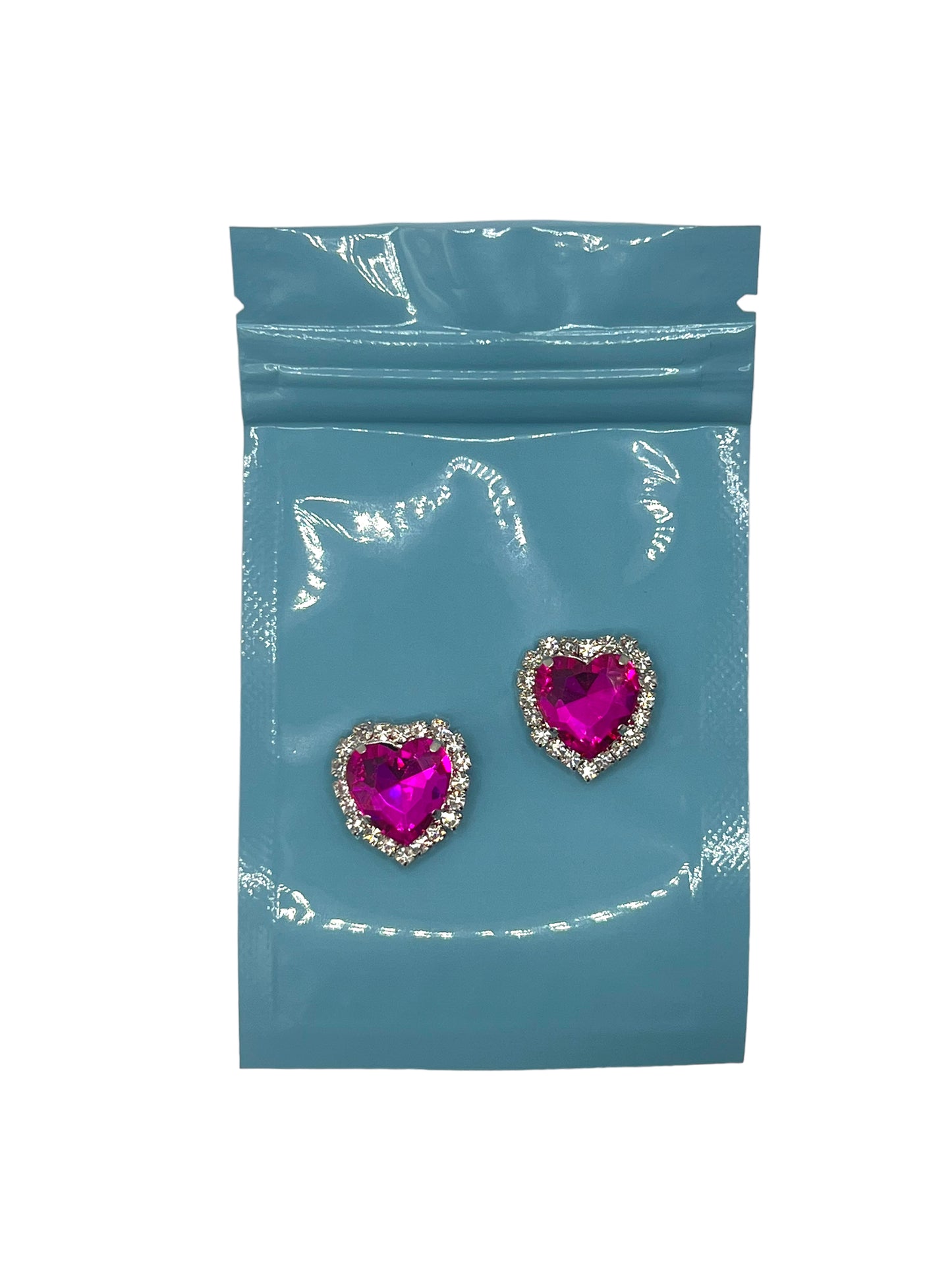 Pink Heart Rhinestones