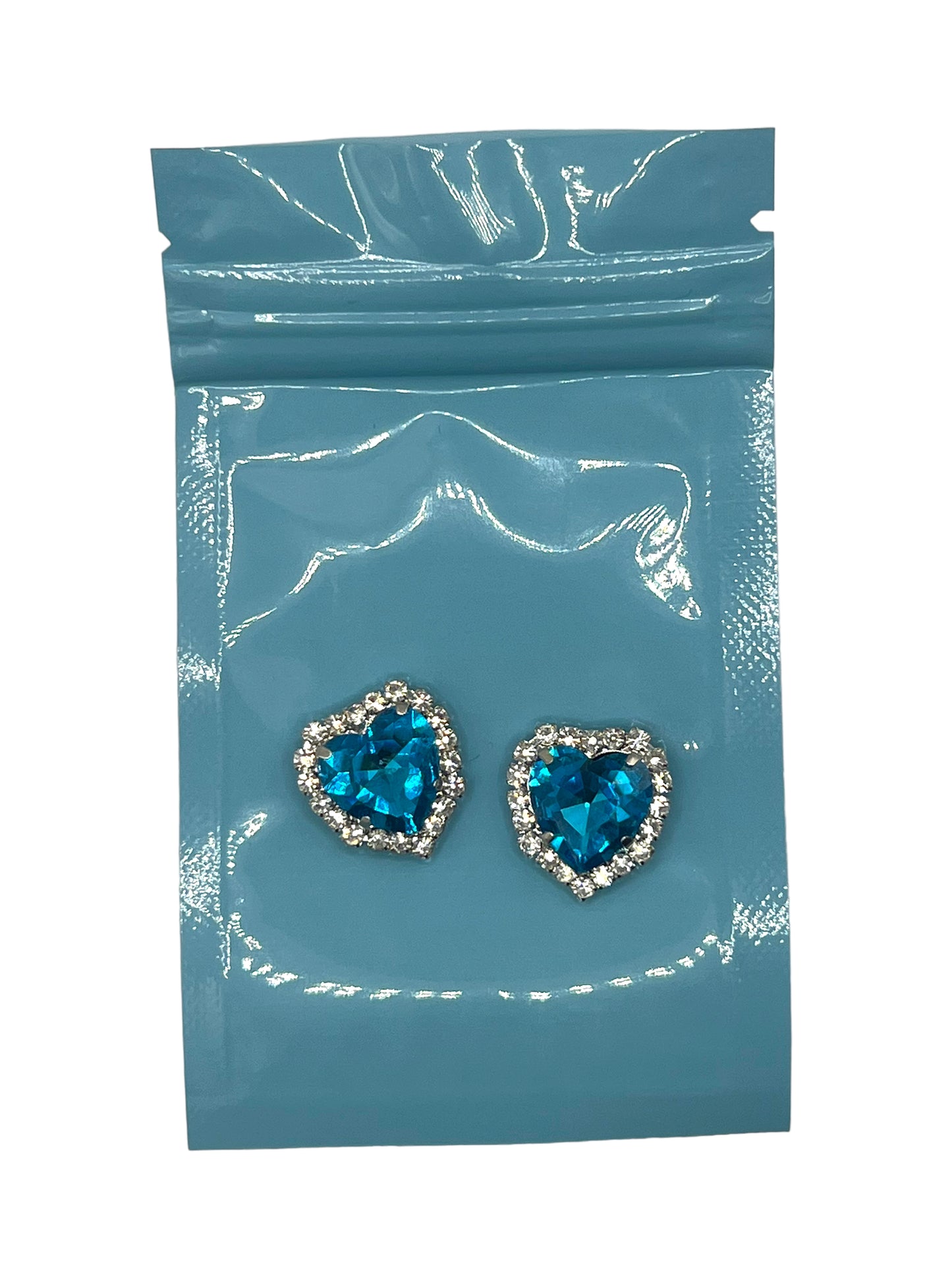 Baby Blue Heart Rhinestones